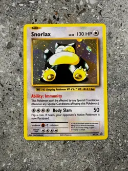Pokemon TCG Cards Snorlax XY179 Black Star Promo Holo EXC - Image 1