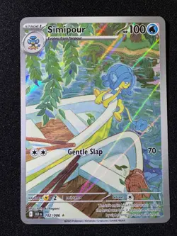 Simipour 102/086 Illustration Rare SV: Black Bolt Pokemon TCG (Pack Fresh!) - Image 1