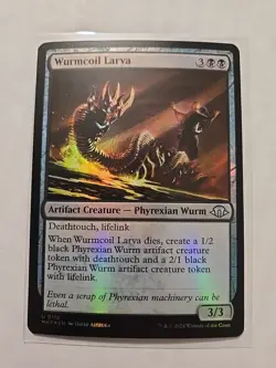 Wurmcoil Larva (Foil) - Modern Horizons 3 - LP - Uncommon - Artifact Creature - Image 1