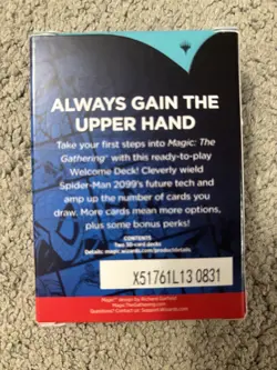 HASBRO MAGIC THE GATHERING MTG SPIDER-MAN 2099 WELCOME DECK Blue SEALED NEW! - Image 4