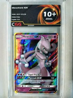 Carte pokemon ENGLISH Mewtwo GX (HIF 31) Hidden Fates CGG 10+ 26520009 - Image 1