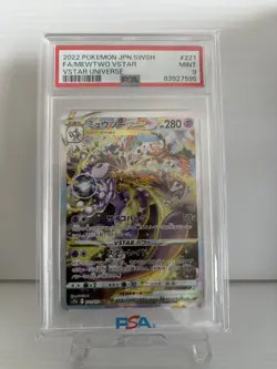 PSA 9 MINT JAPANESE POKEMON 2022 MEWTWO VSTAR 221/172 VSTAR UNIVERSE S12a - Image 1