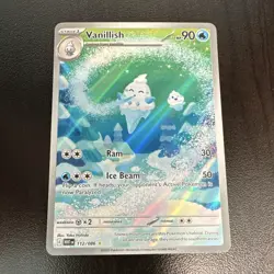 Pokemon TCG Vanillish 112/086 Sv: White Flare Holo Rare 90HP English - Image 1