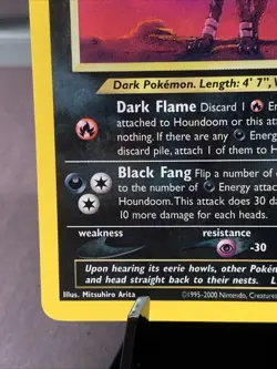 Pokemon TCG Houndoom 8/64 Neo Revelation Holo Rare Unlimited WOTC VTG 2000 Swirl - Image 5