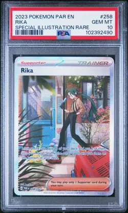 PSA 10 RIKA 258 PARADOX RIFT SIR TRAINER POKEMON GEM MINT - Image 1