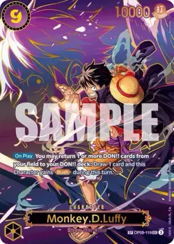 One Piece Monkey.D.Luffy - OP09-119 (SP) - Carrying On His Will (OP13) - Image 1