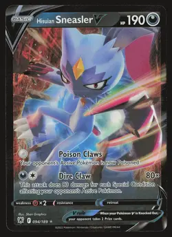 SWSH10: Astral Radiance Hisuian Sneasler V #094/189 Pokemon Card - Image 1