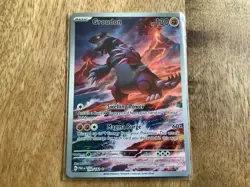 Pokemon TCG Groudon Paradox Rift Holo Card 199/182 Illustration Rare Mint - Image 1