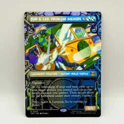 Don & Leo Problem Solvers Borderless Full Art MTG TMNT 0242 Rare Magic Card - Image 2