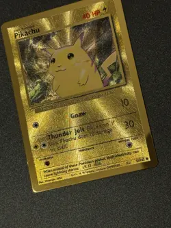 Pikachu Metal Gold Card UPC Pokemon 25th Anniversary Celebrations 58/102 Promo - Image 5