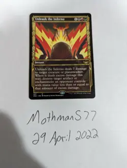 x1 Unleash the Inferno - Showcase R MTG Streets of New Capenna M/NM, Magic Card - Image 1