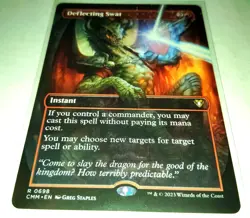 MAGIC "Deflecting Swat" Borderless Commander Masters Beautiful CARD Rare MTG - Image 1