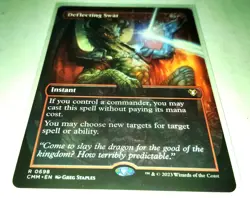 MAGIC "Deflecting Swat" Borderless Commander Masters Beautiful CARD Rare MTG - Image 3