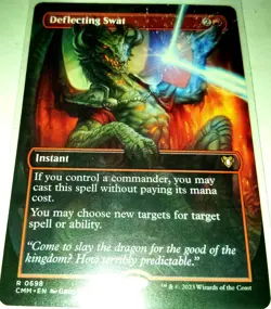 MAGIC "Deflecting Swat" Borderless Commander Masters Beautiful CARD Rare MTG - Image 4