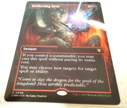 MAGIC "Deflecting Swat" Borderless Commander Masters Beautiful CARD Rare MTG - Image 5