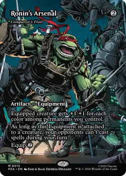 MTG Ronin's Arsenal/Conqueror's Flail NM Borderless Teenage Mutant Ninja Turtles - Image 1