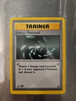 Pokemon Energy Removal Card 92/102 Trainer Base Set 1st Edition 1999 - Image 1