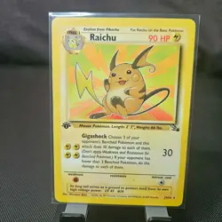 Pokemon Fossil 29/62 Raichu 1st Edition LP/NM - Image 1