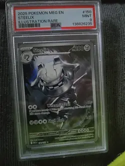 144810190 Steelix 2025 Pokemon Mega Evolution #150/132 Illustration Rare PSA 9 - Image 1