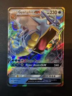 Gyarados GX SM212 Black Star Promo Pokemon TCG Full Art Holo, Lightly Played - Image 1