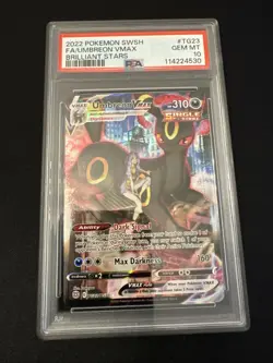 2022 Pokemon SWSH FA/UMBREON VMAX Brilliant Stars #TG23 PSA 10 Gem Mint - Image 2