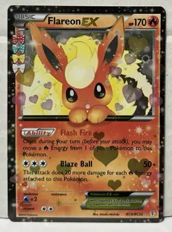 2016 Pokemon TGC Holographic Ultra Rare Radiant Collection Flareon EX RC6/RC32 - Image 1