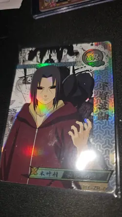 Naruto Itachi Uchiha HY-ZR-005 ZR Holo Foil Trading Card NM/MINT 🔥 - Image 2