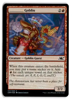 _____ Goblin (Foil) - NM Near Mint - UNF Unfinity # 107 - MTG Magic - Image 1