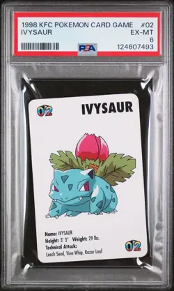 1998 KFC POKEMON CARD GAME #02 IVYSAUR PSA 6 - Image 1