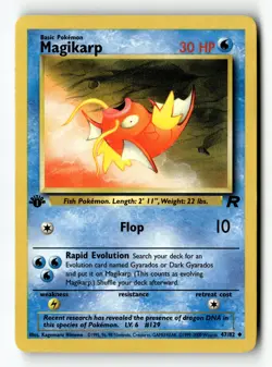 Pokemon Card Magikarp 1st Edition LP Team Rocket 47/82 - Image 1