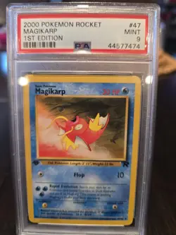Pokemon TCG Magikarp 47/82 Team Rocket 1st Edition Regular Uncommon PSA 9 - Image 1