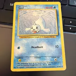Pokemon TCG Seel Base Set 41/102 Regular MP. - Image 1
