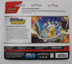 Pokemon Scarlet & Violet Surging Sparks 3-Pack Blister | Zapdos - Sealed - Image 2