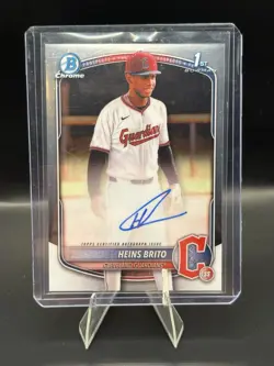 2025 Bowman Chrome Heins Brito Auto 1st Prospect #CPA-HB Guardians PACK FRESH - Image 1