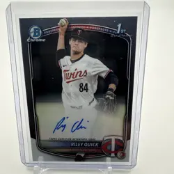 2025 Bowman Chrome 1st Draft Riley Quick Auto #CPA-RQ - NON GEM SEE PICTURES - Image 1