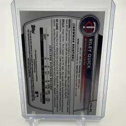 2025 Bowman Chrome 1st Draft Riley Quick Auto #CPA-RQ - NON GEM SEE PICTURES - Image 2
