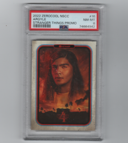 ZEROCOOL STRANGER THINGS THE NATIONAL PROMO ARGYLE PSA GRADE NM-MT 8! - Image 1