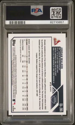 2023 Topps Chrome Jordan Walker Auto PSA 9 Rookie RC - Image 2