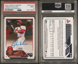 2023 Topps Chrome Jordan Walker Auto PSA 9 Rookie RC - Image 3