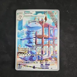 Steelix 208/182 Paradox Rift Illustration Rare Full Art Holo Pokemon TCG NM - Image 1