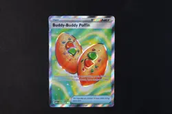 Buddy Buddy Poffin 167/132 Holo Shiny Pokemon Card Mega Evolution NEAR MINT - Image 1