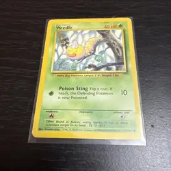 Weedle 69/102 Base Set Unlimited WOTC Pokemon TCG 1999 LP - Image 1