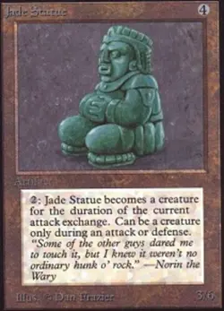 Damaged, English - 1 x MTG Jade Statue Unlimited Edition - Image 1