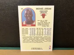 1989-90 NBA HOOPS #200 Michael Jordon Chicago Bulls Basketball Card - Image 2
