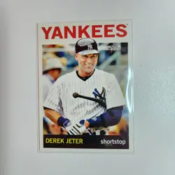 Derek Jeter 2013 Topps Heritage Baseball Card #190 "Bat under arm" Short Print - Image 3