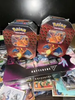 Pokemon TCG Hidden Fates Tin Charizard GX Factory Sealed only one tin - Image 1