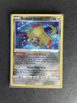 Radiant Jirachi Sword&Shield - Silver Tempest 120/195 Radiant Rare Pokemon PWE - Image 1