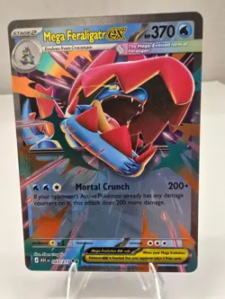 Pokemon TCG: Mega Feraligatr ex Double Rare Holo ME: Ascended Heroes 043/217 NM - Image 1
