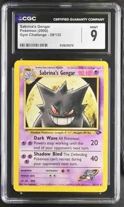 CGC 9 MINT Sabrina's Gengar 29/132 Pokemon 2000 Gym Challenge - Image 1