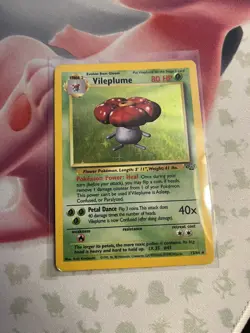 Pokemon TCG Vileplume Jungle 15/64 Unlimited Holo Rare Vintage 1999 WoTC - Image 3